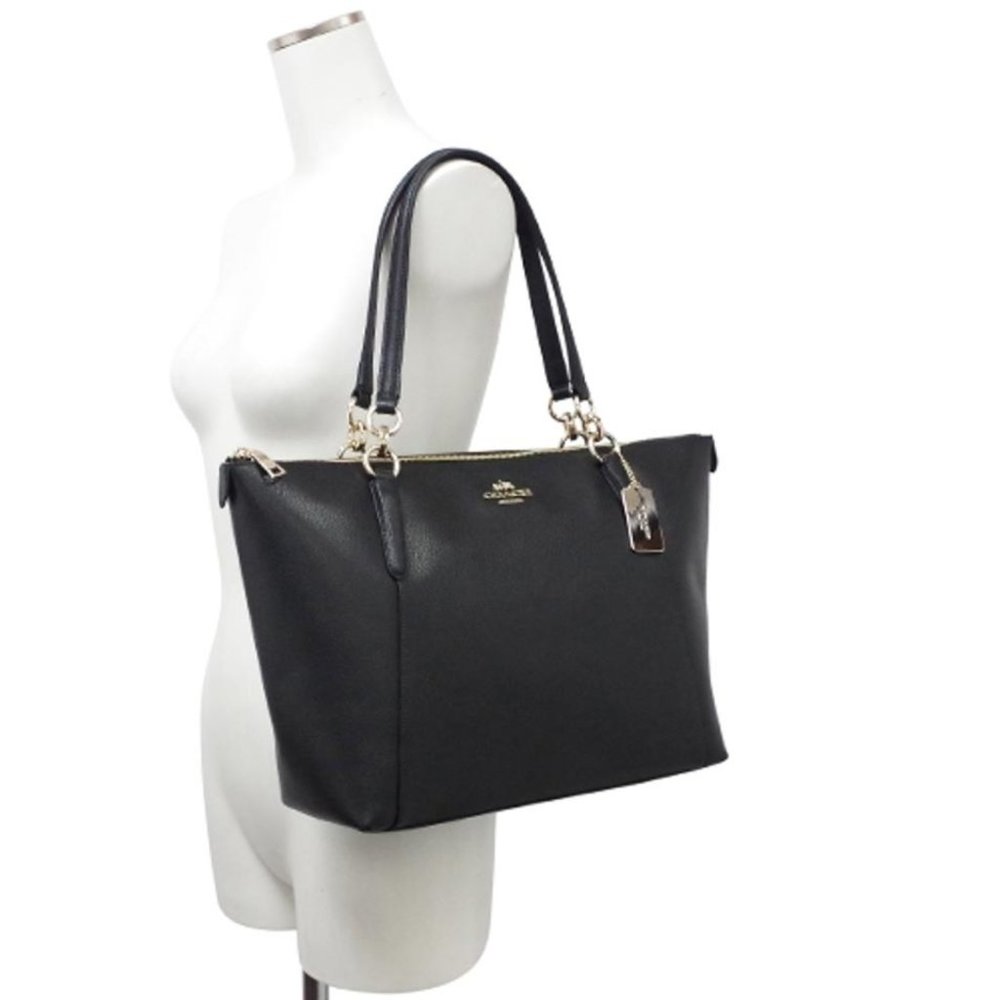 NEW Coach classy leather tote shoulder bag black - Picture 8 of 8